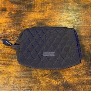 Vera Bradley Navy Blue Quilted Makeup Cosmetics Small Bag